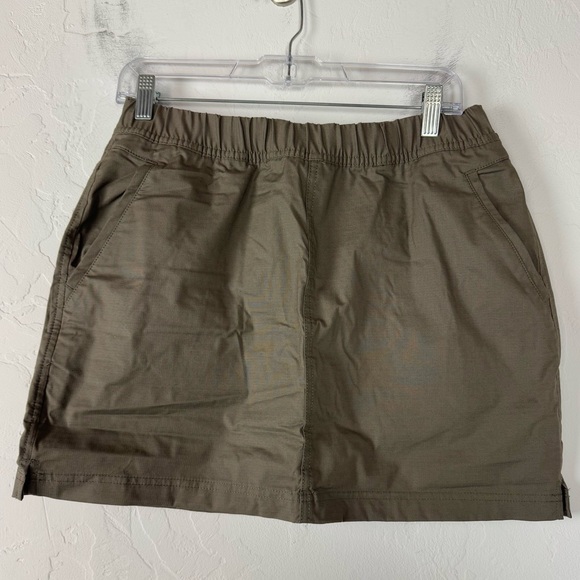 Prana Dresses & Skirts - Prana Skirt Skort Double Peak Mud Solid Brown Dark Pull On Lined Workout Stretch